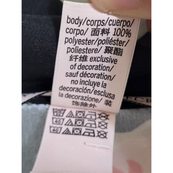 Victoria's Secret Women's SZ LG Satin Floral Romper Lounge Black - Picture 5 of 9